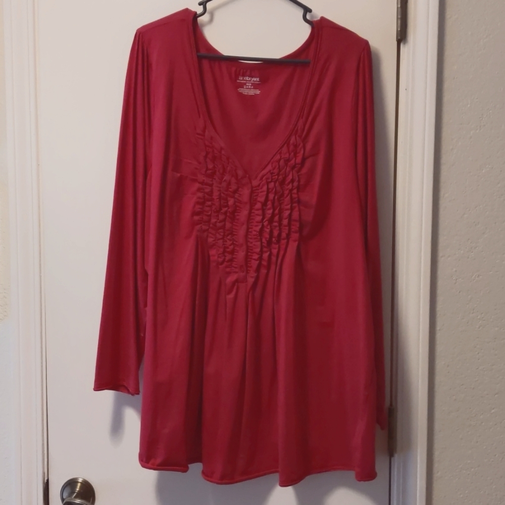 Long Sleeve Henley Tee - 26/28